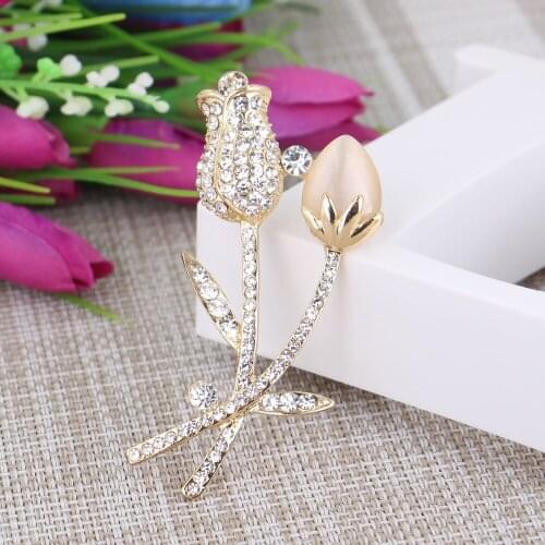 Personality Tulip Brooch Jewelry For Women/men Fashion Jewelry Brooch Pins Metal Scarf Wedding Gift Diy Jewellery Accessories