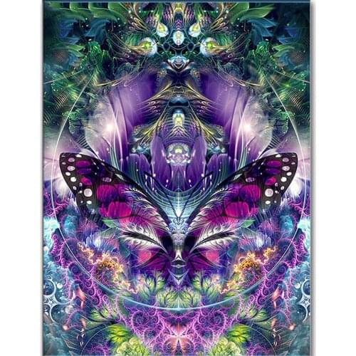 Picture of Diy Diamond Painting Butterfly Full Diamond Square Diamond Mosaic Diamond Embroidered Home Decor Rhinestone Religious