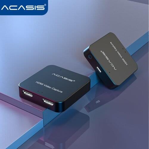 Acasis 4K Type C to HDMI Video Capture Card 1080p Game Capture Card Recorder Box Device for Live Streaming Video Recording