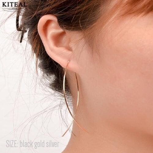 KITEAL 2018 New Fashion Plated Silver Fish Shape Hoop Earrings for Female Wedding Party Gift Jewelry Accessories High Quality