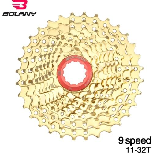 Bolany 9 Speed 11-32T Bicycle Gold Cassette Freewheel Road Bike Cycling 18S 27S For Accessories Parts