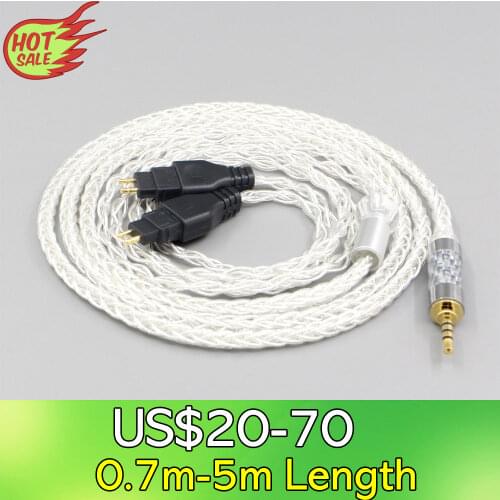 LN006194 8 Cores Balanced Pure Silver Plate Earphone Cable For Sennheiser HD580 HD600 HD650 HDxxx HD660S HD58x HD6xx