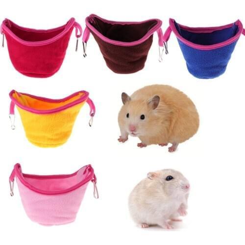 Cute Small Animal Cages Pet Hamster Parrot House Bed Rat Squirrel Winter Warm Hanging Cage Hamster Nest Toys