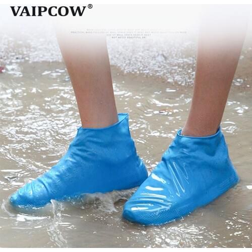 Reusable Latex Waterproof Rain Shoes Covers Slip-resistant Rubber Thicken Rain Boot Overshoes Anti-slip Boot Protector Covers