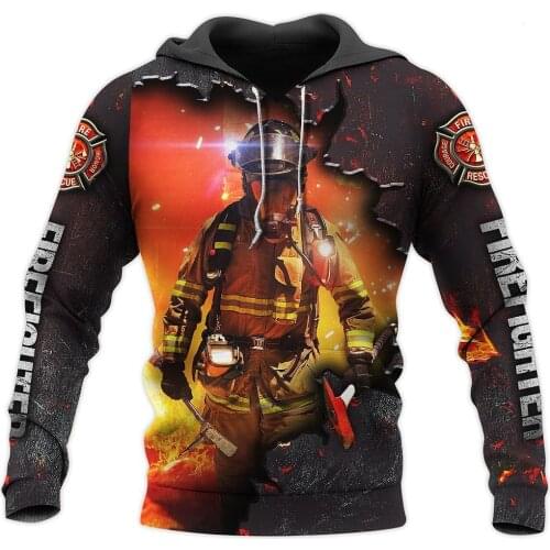 2020 Fashion Brave Fireman 3D All Over Printed Shirts Men and Women Fashion Casual Hip Hop Hoodies Tops 8552