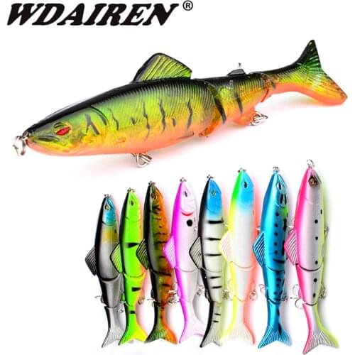 8pcs/lot Minnow Multi section Fishing Lures set 13cm 18.5cm Artificial Plastic Hard Bass Bait Crankbait Wobblers Trout Tackle