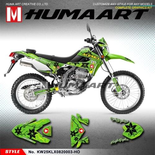 HUMAART Enduro Decals Custom Sticker Kit for KLX 250 S D-Tracker X Final Edition 2008 2009 2010 2011 2012 2013 to 2020
