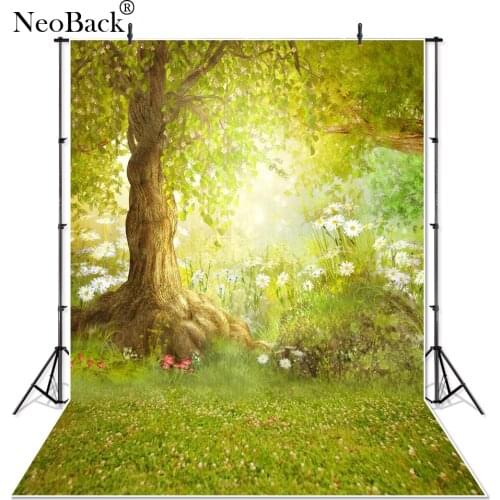 NeoBack 3x5ft Fairy Tale Flower Newborn Baby Photo Backgrounds Printed Children Kids Photographic Backdrops Photo Studio P2410