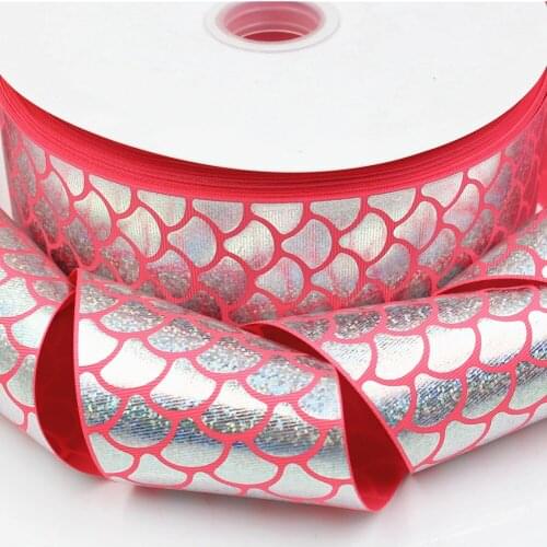 OOOT BAORJCT 3" 75mm flowers series white color glitter sequins ribbon 5 yards,DIY handmade materials,wedding gift wrap 17328-8