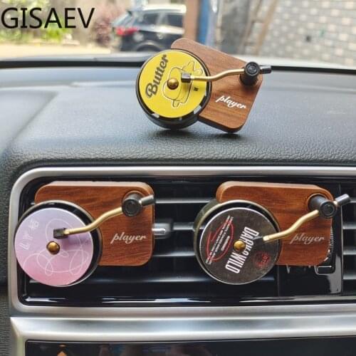 GISAEV Record Player Nostalgic Retro Air Outlet Perfume Clip Air Freshener Vent Perfume Fragrance Car Interior Customization
