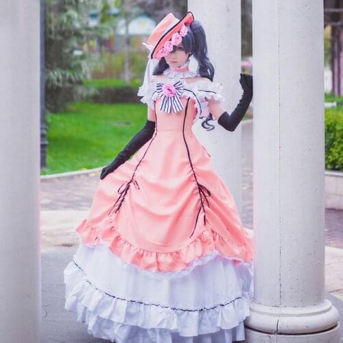 Anime Black Butler Ciel Phantomhive Cosplay Dress Kuroshitsuji Women Lady Lolita Maid Dresses Uniform Cosplay