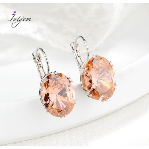 Multi-color Treasure Sapphire Aquamarine Earrings Gemstone Silver Fashion Ear Drop Blue Black Women Jewelry Simple Design Gifts