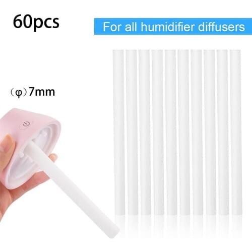 60Pcs Humidifier Filters Replacement Cotton Sponge Stick for USB Humidifier Aroma Diffusers Mist Maker Air Humidifier