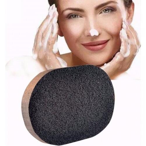 Useful Eco-friendly Face Washing Women Bamboo Charcoal Exfoliator Thicken Portable Cosmetic Puff Sponge Puffs Cleaning Tools