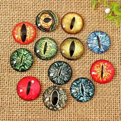 Glass Mosaic Mixed Color Magic Eye Pupil Glass Scrapbooking Dome Cabochons