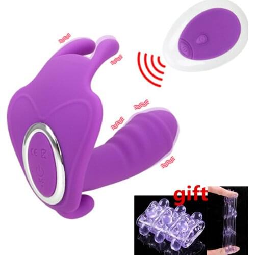 Dildo Vibrator Clitoris Stimulator With Penis Sleeve Remote Control Vagina Vibrating Panties G Spot Adult Sex Toys For Women