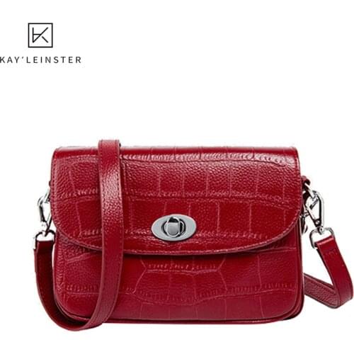 WomenS Shoulder Bags 2020 New First Layer Cowhide Small Bag Female Bag Trendy Wild Messenger Bag Lady Shoulder Retro Small Bag