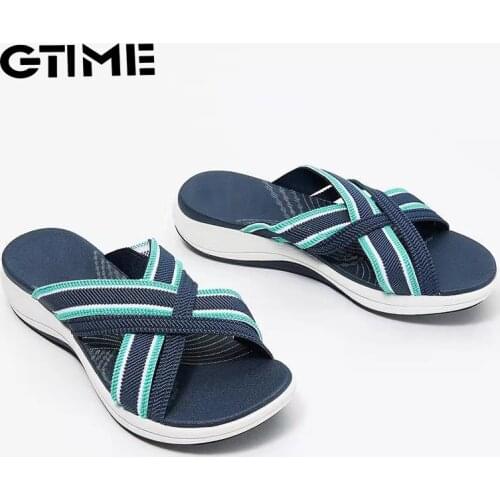 Women Slippers 2021 Summer New Rome Retro Sandals Flat Casual Shoes Female Slip on Slides Woman Shoes Plus Size #SJPAE-89