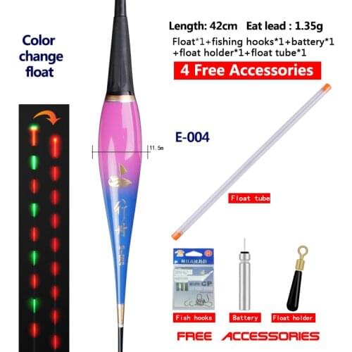 1 Piece Composite Nano Fishing Floats Color Changeable Buoy Fresh Water Bobber Sensitive Stable Boya Fishing Tackle Accessories