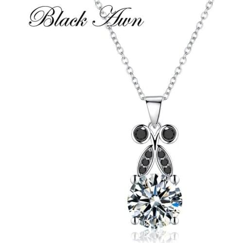 2021 New Cute Fine Genuine 100% 925 Sterling Silver Slide Necklace Women Jewelry Classic Round Necklaces&Pendants Bijoux P112