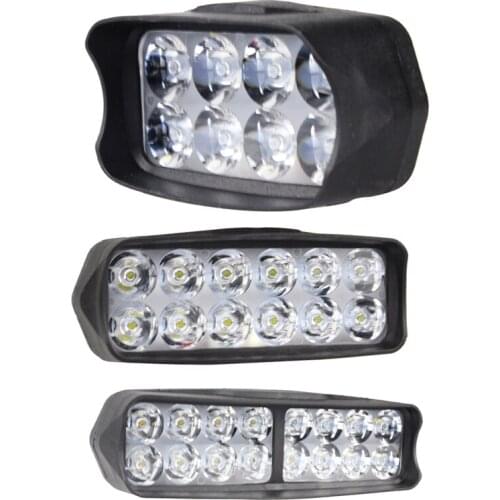 36W 6000K Electric Car Motorcycle Led Headlight 8/12/16 Beads Motorcycle Headlight Rearview Mirror LED Light Reflector Lamp