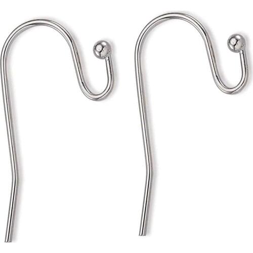 50pcs/lot Stainless Steel Earrings Clasps Hooks Fittings DIY Jewelry Making Accessories Hook Earwire Findings Hypoallergenic