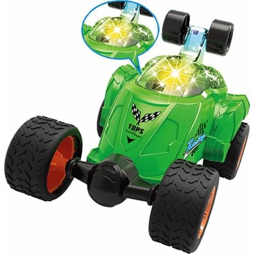 8pcs Stunt Car with Light Music Effect Electric Mini Dump Car Rolling Rotating Wheel Vehicle Truck Simulate Toys Model Kid Toy