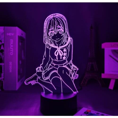 Anime Usb lamp Waifu Mai SakurajimaChild nightlight Gift for Friend Sakurajima Bunny Girl Led Lamp Anime Gift eid mubarak