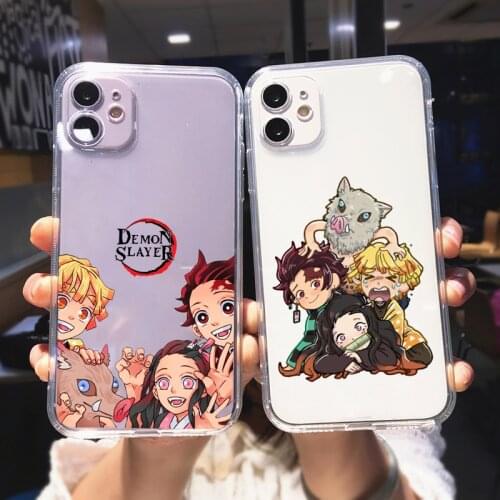 Kamado Nezuko Kimetsu No Yaiba Demon Slayer Phone Cover Case for Iphone 6 7 8 Plus X XS 12 11 11pro Max TPU Soft Funda Coque