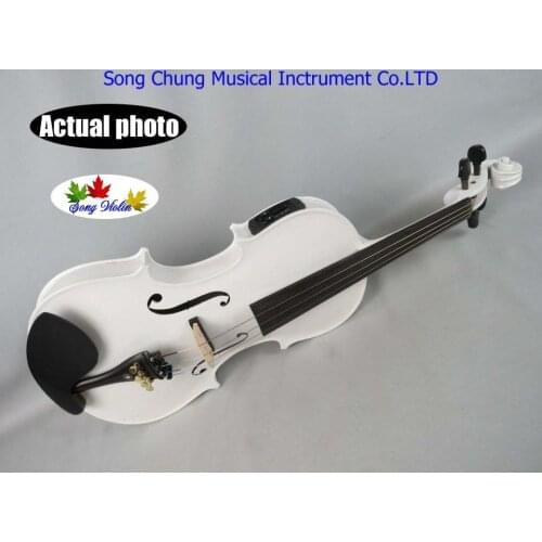 White colors electric & acoustic violin 4/4 #7851