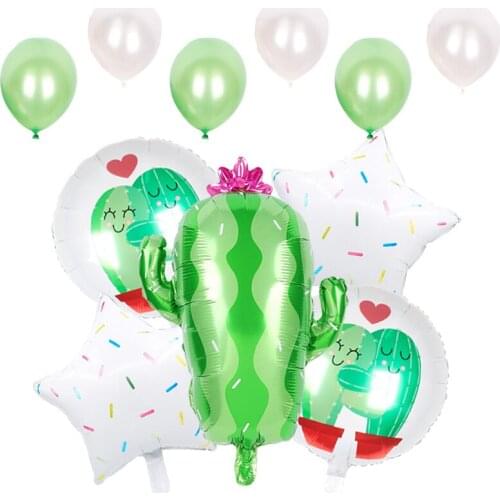 Desert Cactus Aluminum Foil Balloon Tropical Theme Green Plant Balloon Birthday Party Decoration Baby Shower Kids Toy Air Globos