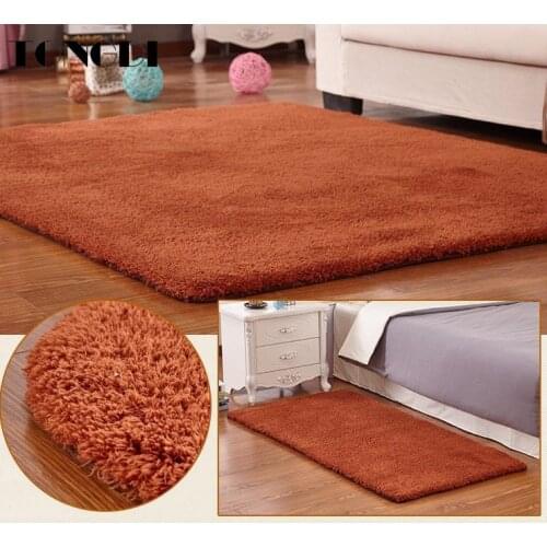 TONGDI Carpet Mat Soft Elastic Artificial Wool Suede Absorbent Anti-slip Rug Decor For Home Bathroom Parlour Living Room Kitchen