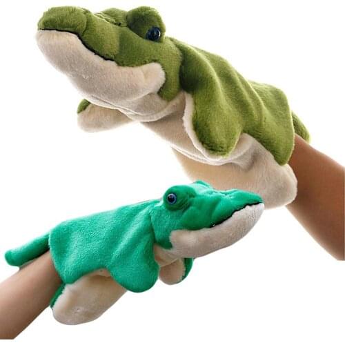 Cute Crocodile Plush Stuffed Doll Long Sleeve Hand Puppet Storytelling Kids Toy Great for encourag imaginative play puppet show