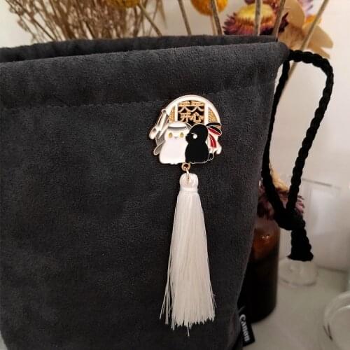 Chen Qingling Xiao Zhan Wang Yibo Cute Cartoon Brooch Rabbit Windmill Couple Ins Accessories Tassel Brooch Badge Enamel Pin