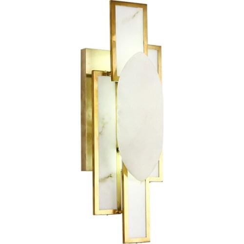 Nordic minimalist marble wall lamp creative personality bedroom bedside aisle living room light luxury wall lamp