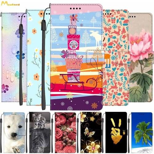 Cartoon Gift Leather Flip Cover For Honor 20 Lite Case Book Style Wallet Holster For Huawei Honor 10i Case Honor 20E Funda Etui