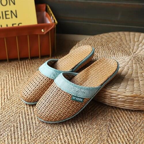 Men Slippers Sandals Flip Flops New Summer Fashion Breathable Hemp Non-Slip Shoes Home Slides Solid Casual Male