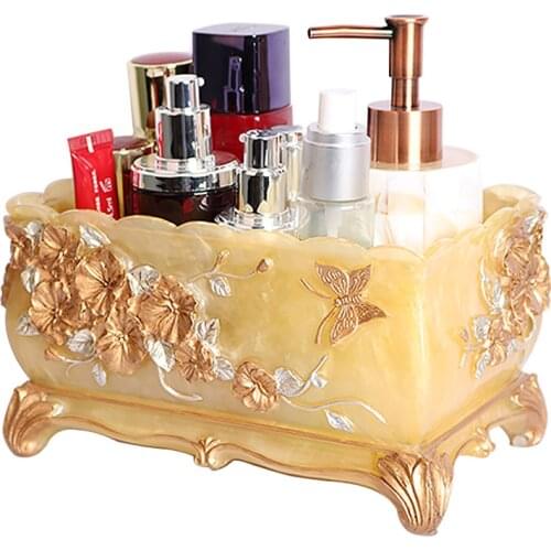 Desktop Cosmetics Receiving Box Large European Creative Dressing and Dressing Table Cleaning up Desktop Receiving Frame Toilet