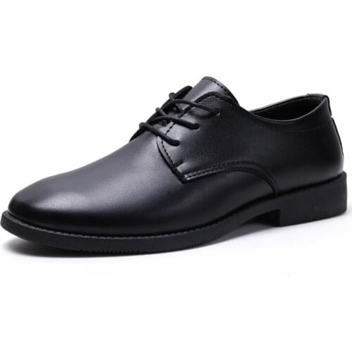 2021 New Mens Leather Shoes British Formal Wear Business Wedding Best Man Casual Fashion Comfortable Soft Bottom Breathable