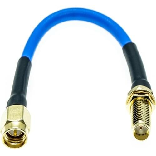 SMA male to SMA female Nut Bulkhead connector RG402 RG-402 Semi Flexible Coaxial Cable 0.141" 50ohm Blue
