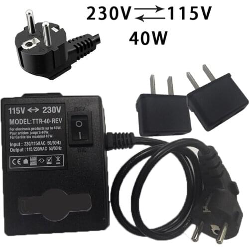 Voltage Converter 220/240 to 110/120V Transformer Step Down/UP Transformer Voltage Converter Travel Adapter EU US Plug Home