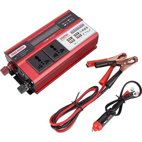 Voltage Converter Power Inverter 500W 4USB Power Regulator Module Digital Display Power Inverter Convert DC 12V to AC 220V-240