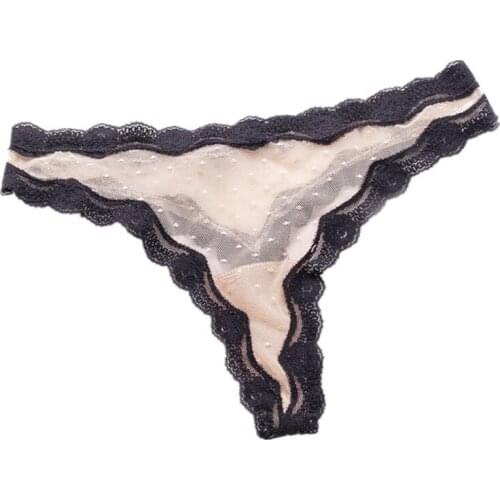 See Through Lace Panties Women Plus Size Thongs Female Patchwork Panties for Summer Cosplay Sexy Underwear