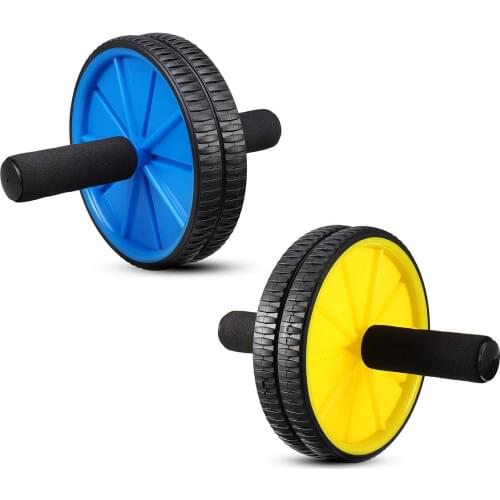 Dual Wheel Body Abdominal Training Roller Home Gym Arm Waist Exerciser Pad Fitness Body Building Equipment Ab Rollers 3 Colors
