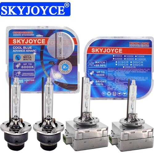 SKYJOYCE 2021 NEW 55W D1S 6000K Xenon Standard HID Lamps With Plastic Box 35W D2S 5000K D3S 8000K D4S Car Upgrade Headlight Bulb
