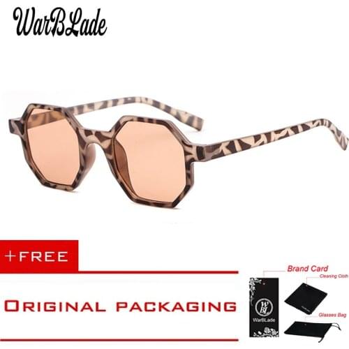 WarBLade Vintage Sunglasses for Women Luxury Brand Designer Small Frame Polygonal Sun Glasses Retro Ladies Square Eyeglasses