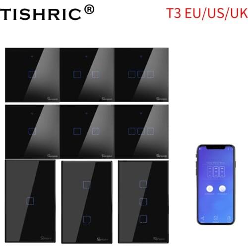 SONOFF TX T3 EU UK 1/2/3 Gang 1 way Wall Panel Switch Socket Led Waterproof Black Eweilink Wifi RF Remote Control 433 Smart Home