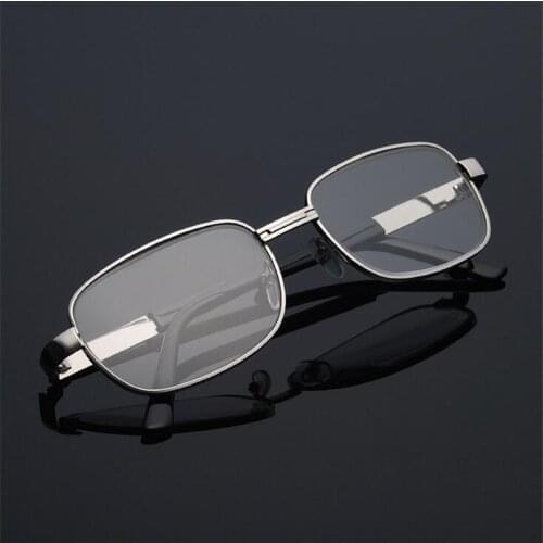 Crystal Glass Reading Glasses Women Men Metal Frame Square Hyperopia Presbyopia Reader Glasses +1.0 +1.5 +2.0 +2.5 To +4.0