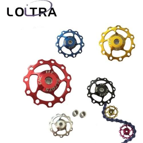 Bicycle Rear Derailleur 7075 Aluminum 11T 13T MTB Road Bike Bicycles Rear Derailleur Pulley Roller Idler Bearing Jockey Wheel