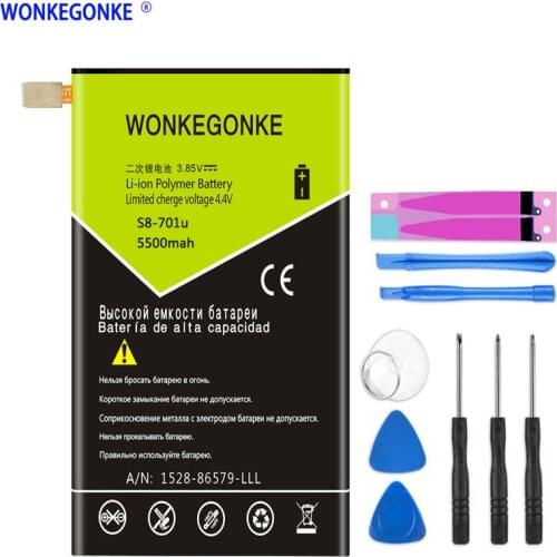 WONKEGONKE 5500mAh HB3080G1EBW For Huawei MediaPad M2 8.0" / M2-801L / M2-801W / M2-802L / M2-803L Battery